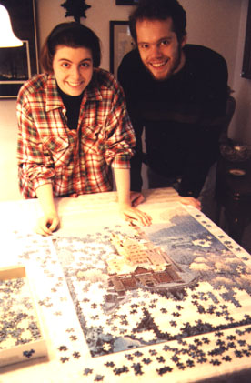 Bill and Anne working on a
jigsaw puzzle