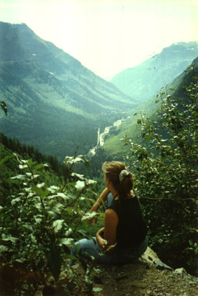 Sarah in the mountains